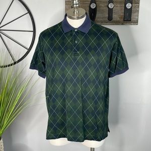 NAUTICA Casual Argyle Polo Shirt Size M